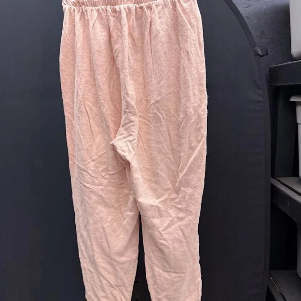 Free People Beach Pink Peach Cotton Pants - Picture 4 of 6